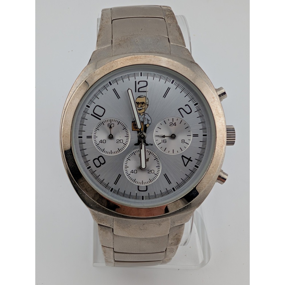 Empire Today Flooring Watch Men 7.75" Silver Band‎ 40mm Case- New Battery